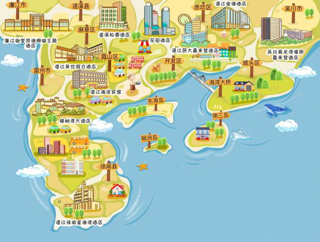 杨市办事处手绘地图旅游的艺术指南